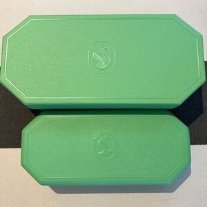 Authentic Swarovski Green Glasses Hard Case, Box, Cloth